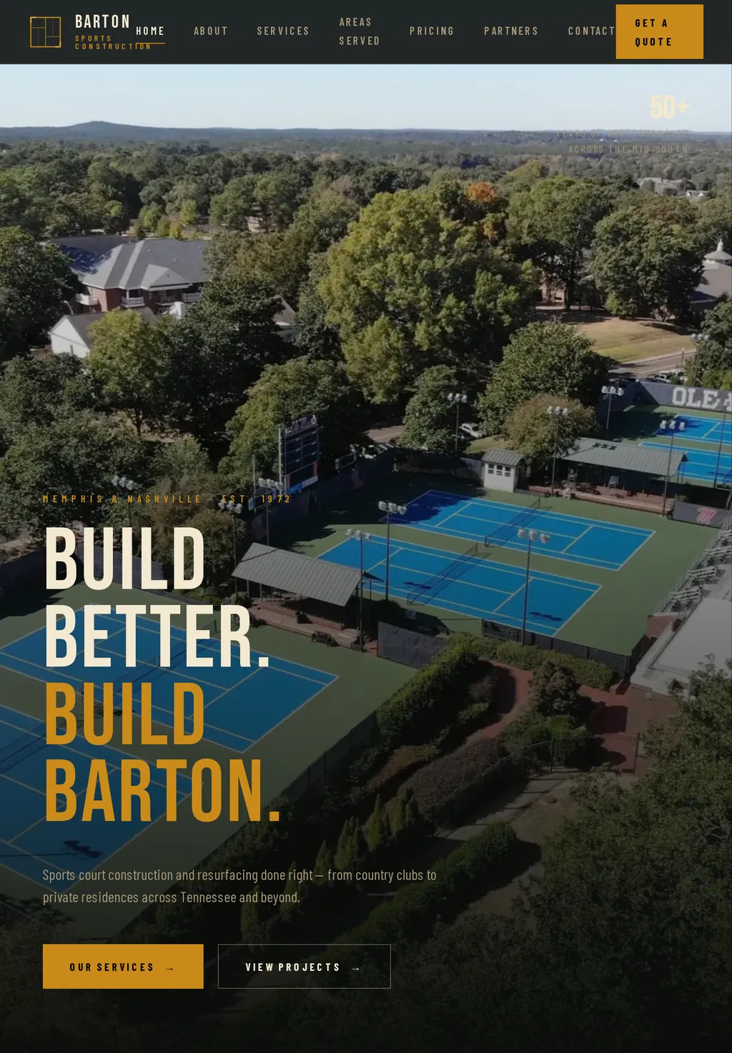 Barton Sports Construction on iPad