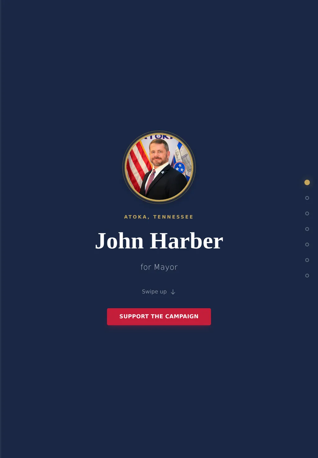 John Harber for Mayor on iPad