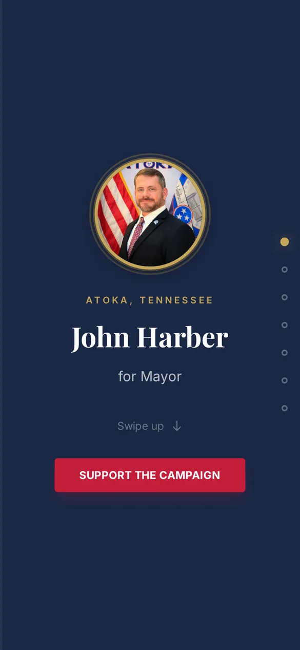John Harber for Mayor on iPhone