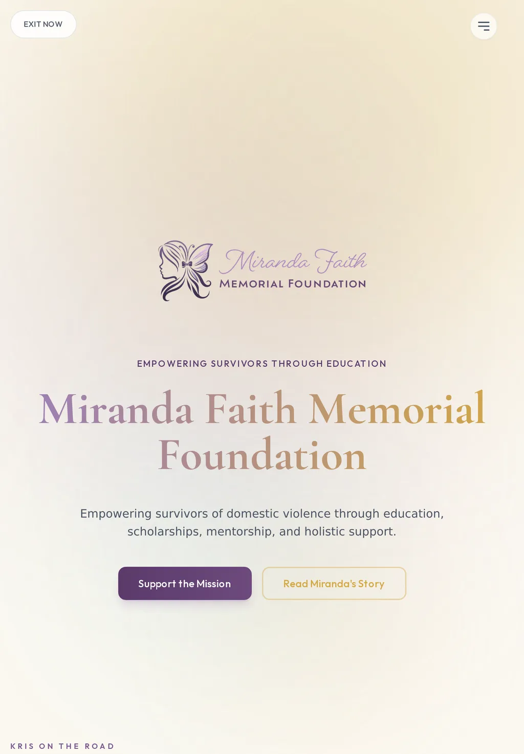 Miranda Faith Memorial Foundation on iPad